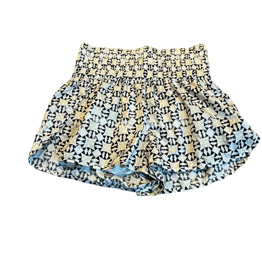 FP Movement by Free People Way Home Geometric Cream and Black Women's Shorts